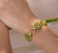 Chain Resin Bracelet for Women - PVD18K Gold Plated 316L Stainless Steel_B065